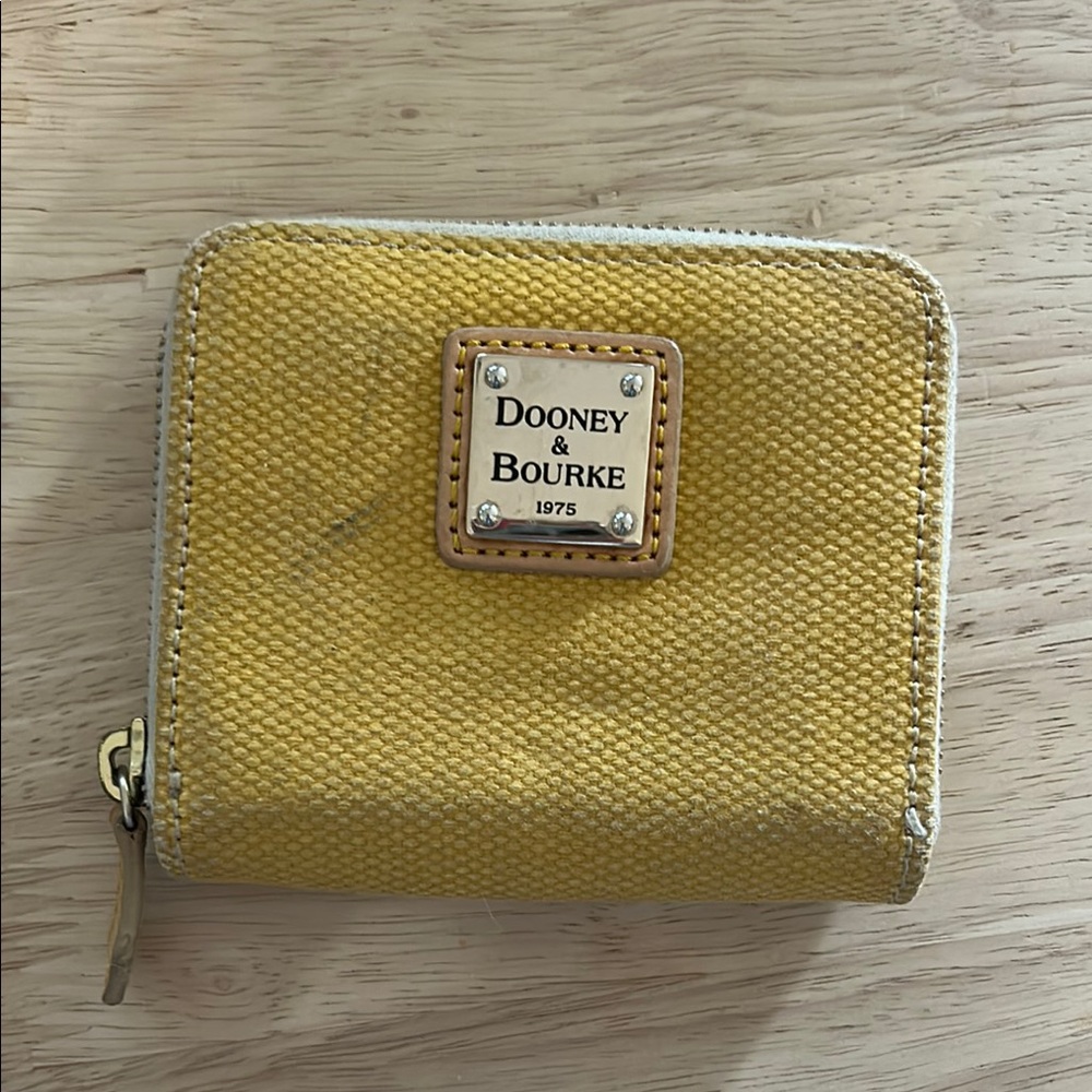 Dooney & Bourke Yellow Canvas Wallet